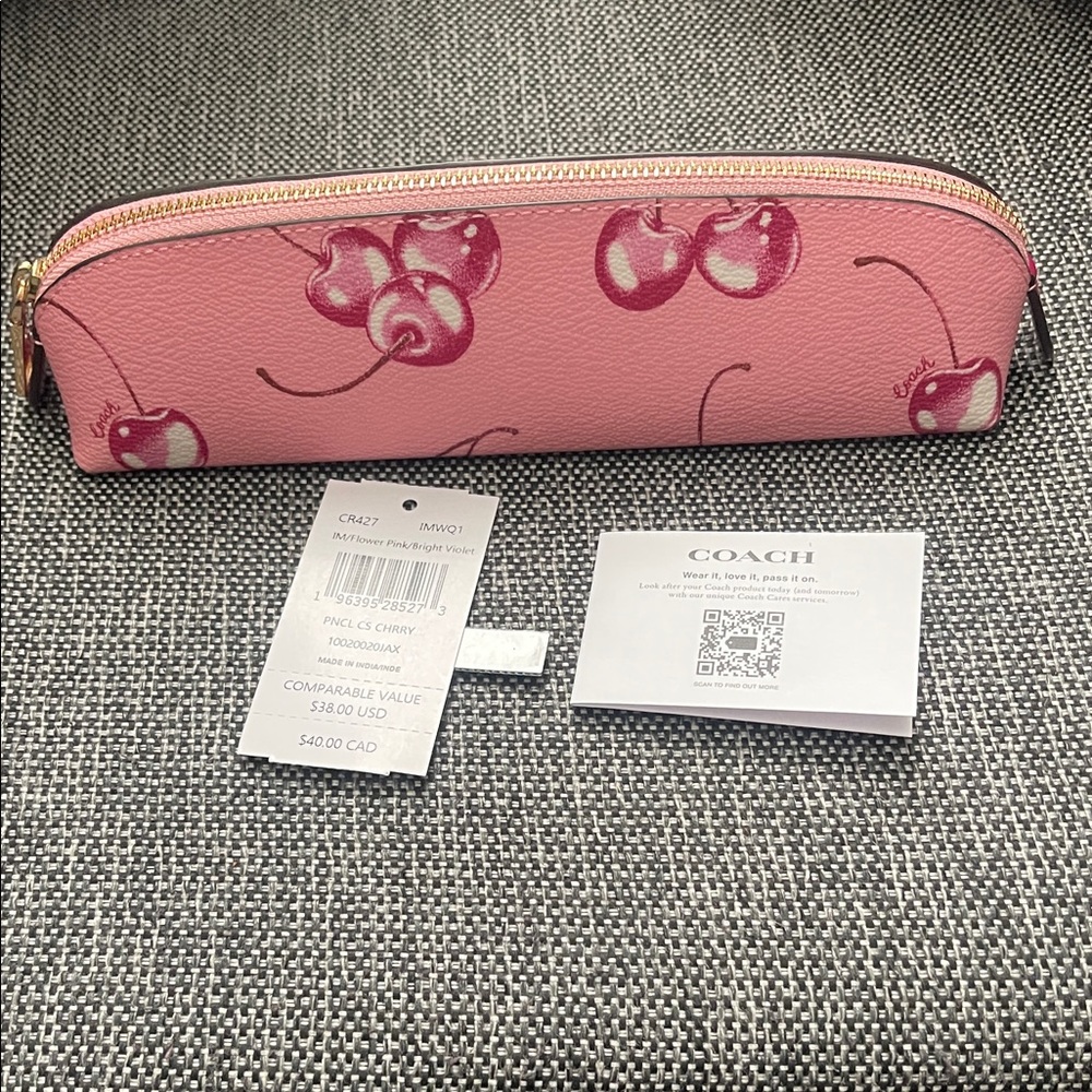 Coach Pink Cherry Cosmetic Case
